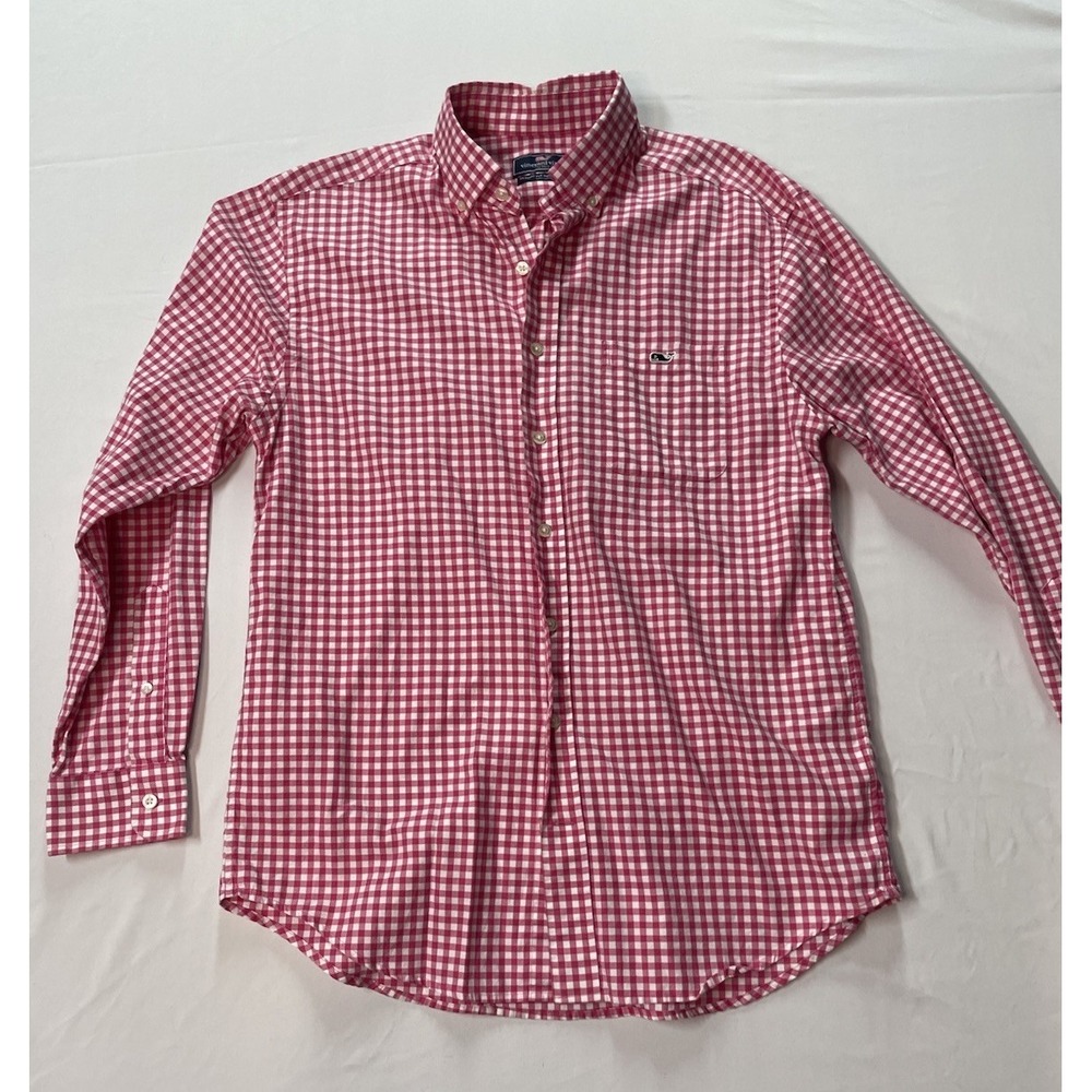 Vineyard Vines Men's M Classic Fit Tucker  Button Down Long Sleeve Deep Pink